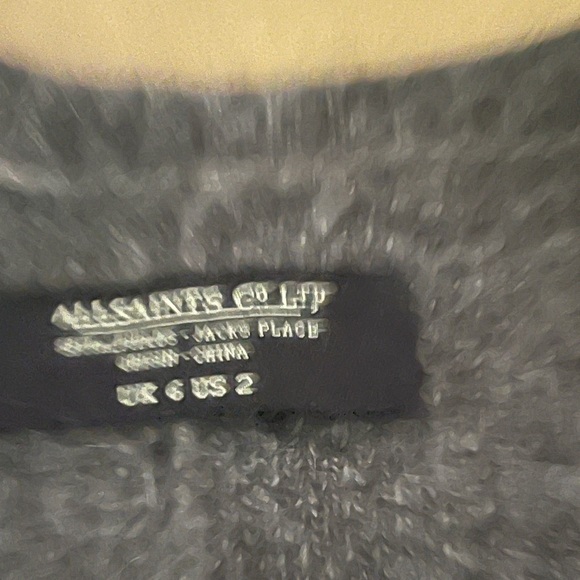 All Saintss Angora Blend Sweater Jacket Sz 2 - Picture 7 of 8